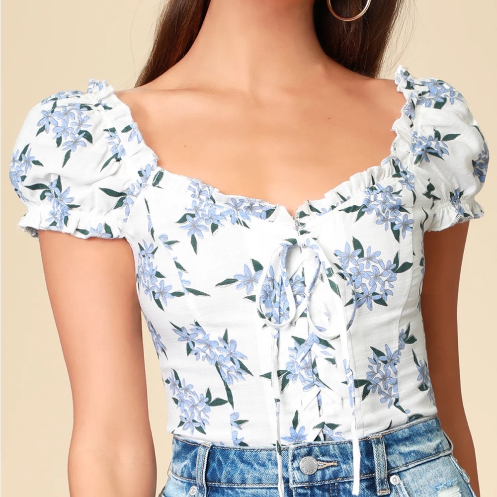Lulus floral crop top